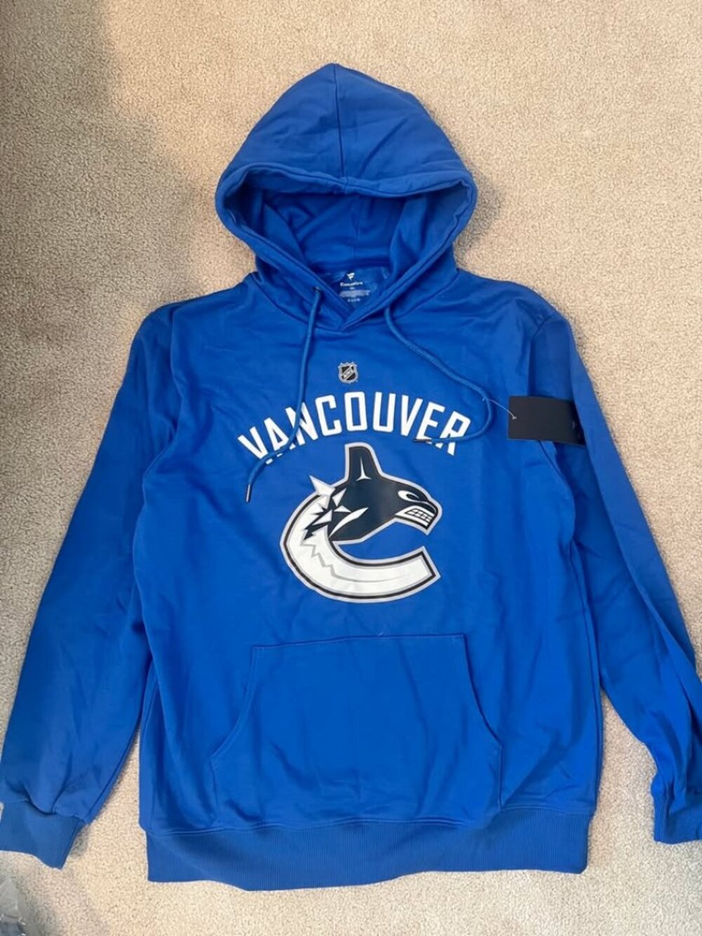 Fanatics Vancouver Canucks Hoodie Men's 2XL Royal Blue New with Tags Sedin 33